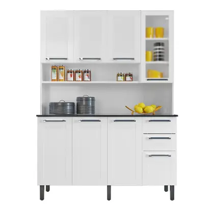 Armário de Cozinha Compacta Itatiaia 8 Portas 2 Gavetas Branco